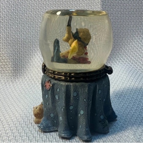 Boyds Bear Goldies Fish Bowl With Sushi McNibble Treasure Box Trinket Keeper - Picture 4 of 7
